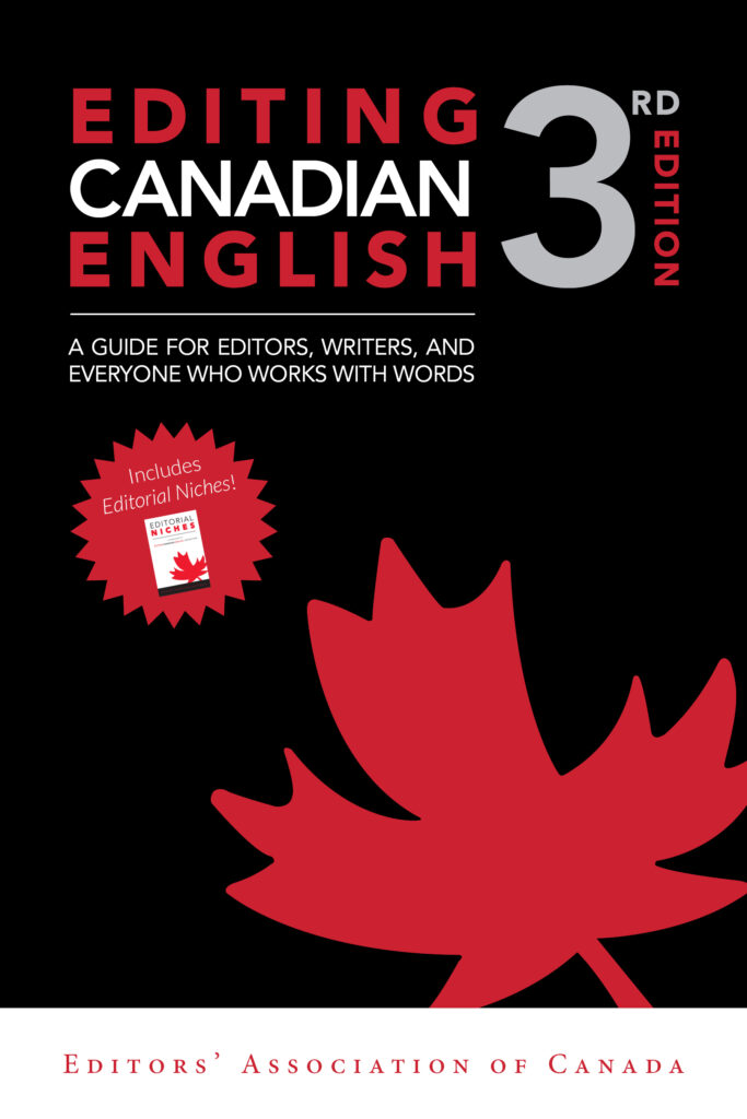 Couverture d'Editing Canadian English, 3rd edition, publié par Editors' Association of Canada