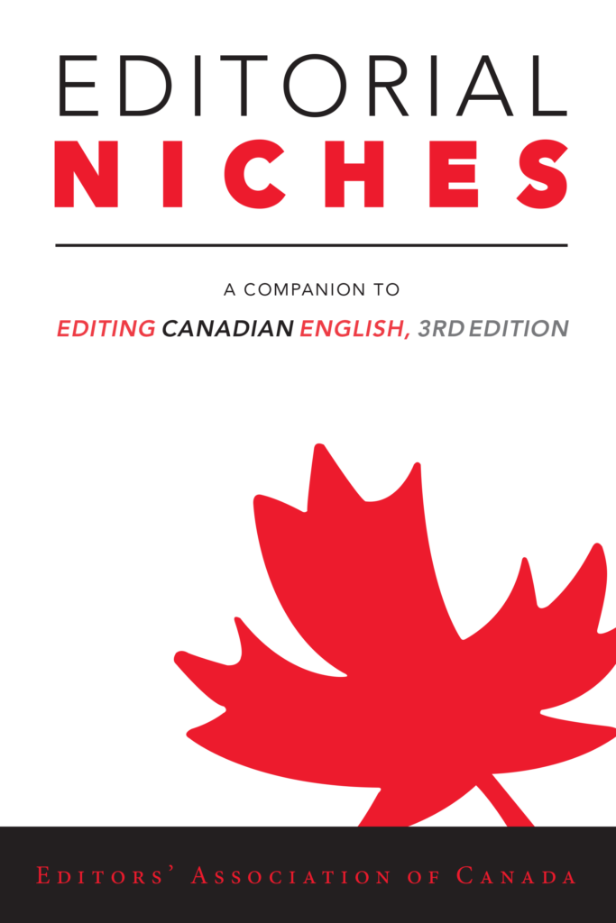Couverture de l'ouvrage Editorial Niches, publié par Réviseurs Canada