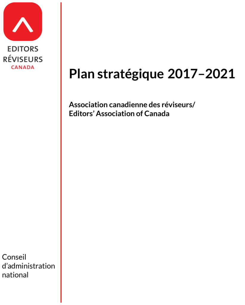 Plan stratégique 2017-2021 de Réviseurs Canada
